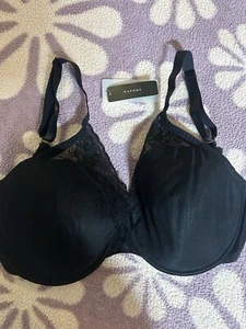 Natori 38H Avail Full Fit Lace Covered Underwire Bra New 741258 Black - Picture 1 of 3