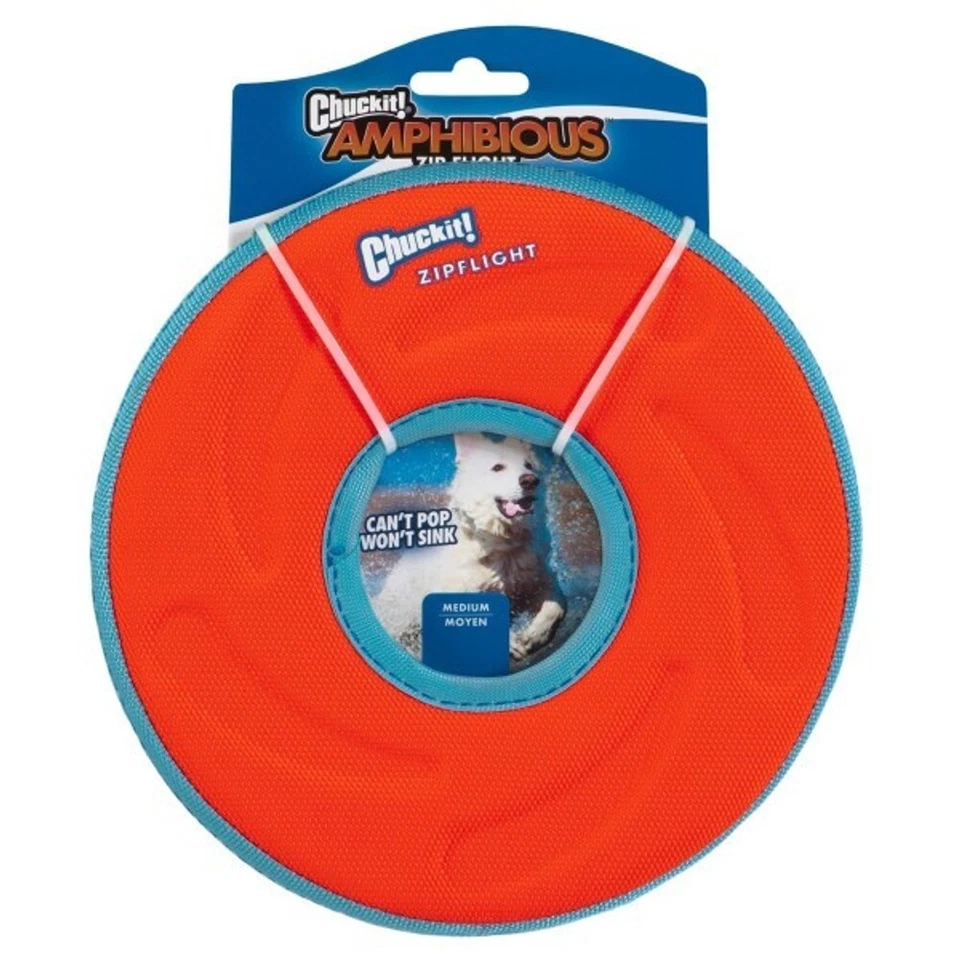 Chuckit! Zipflight - Dog Puppy Fetch Toy Game Frizbee Frisbee Play Medium 21cm - Image 1 of 4