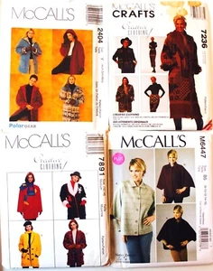 U PICK! Misses & Plus Size FLEECE JACKET VEST COAT PONCHO Sew Pattern ~ UC - Picture 1 of 102