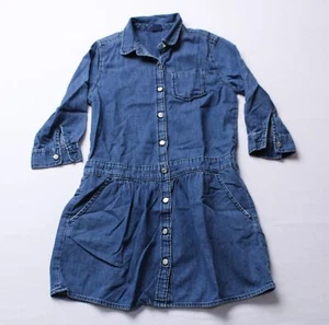 Gap Kids Girl's Button Up Denim Shirtdress BL1 Denim Blue Medium (US: 8-9) - Picture 1 of 3