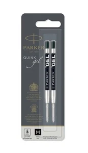 Ricariche inchiostro gel penna a sfera PARKER QUINK, punta media, nero, 2 pezzi - Foto 1 di 2