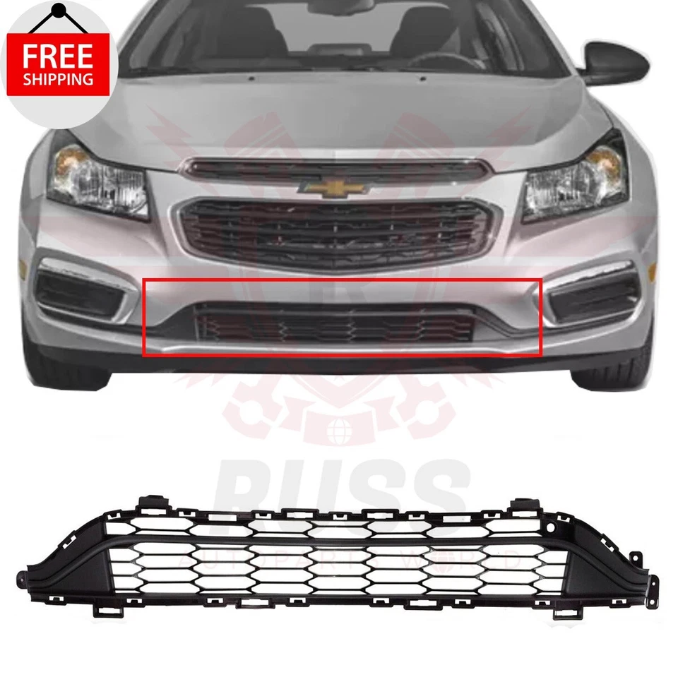 New Front Bumper Cover Grille Black Fits 2016 Chevrolet Cruze Limited 2015 Cruze Foto 1 de 4
