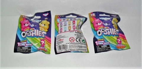 OOSHIES CARE BEARS PENCIL TOPPER LOT OF (3) BLIND BAGS SEALED PACKS Cover