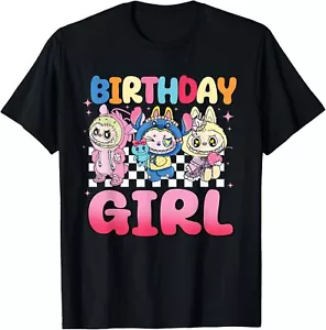 Groovy Happy Birthday Girls Kids Teens Labubu Bday T-Shirt - Picture 1 of 4
