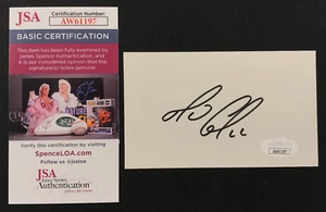 Pittsburgh Penguins Mario Lemieux SIGNED Index Card w/ JSA COA Hall of Famer! - Picture 1 of 4