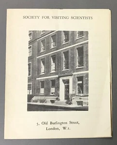[London]   Society for Visiting Scientists   Informational Pamphlet   Circa 1945 - Picture 1 of 3