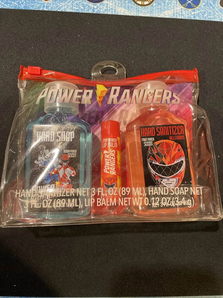 3pc Boys Travel Set Power Rangers Soap Lip Balm