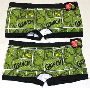 Two Pair Dr Seuss How The Grinch Stole Christmas Underwear New! NWT Boys Large 7 - Picture 1 of 2