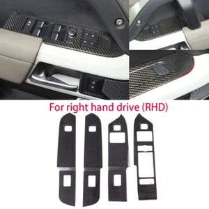 RHD Real Carbon Fiber Window Lift Switch Cover For Land Rover Defender 110 2020+ - Picture 1 of 6