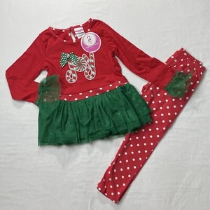 Nannette Kids Girl’s Boutique Style Holiday Joy Long Sleeve Outfit Sz 6 - Picture 1 of 9