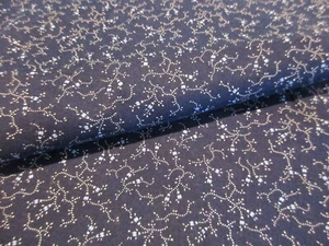 Tiny Dotted Scroll Floral Navy Fabric BTY by Cranston VIP - Picture 1 of 3