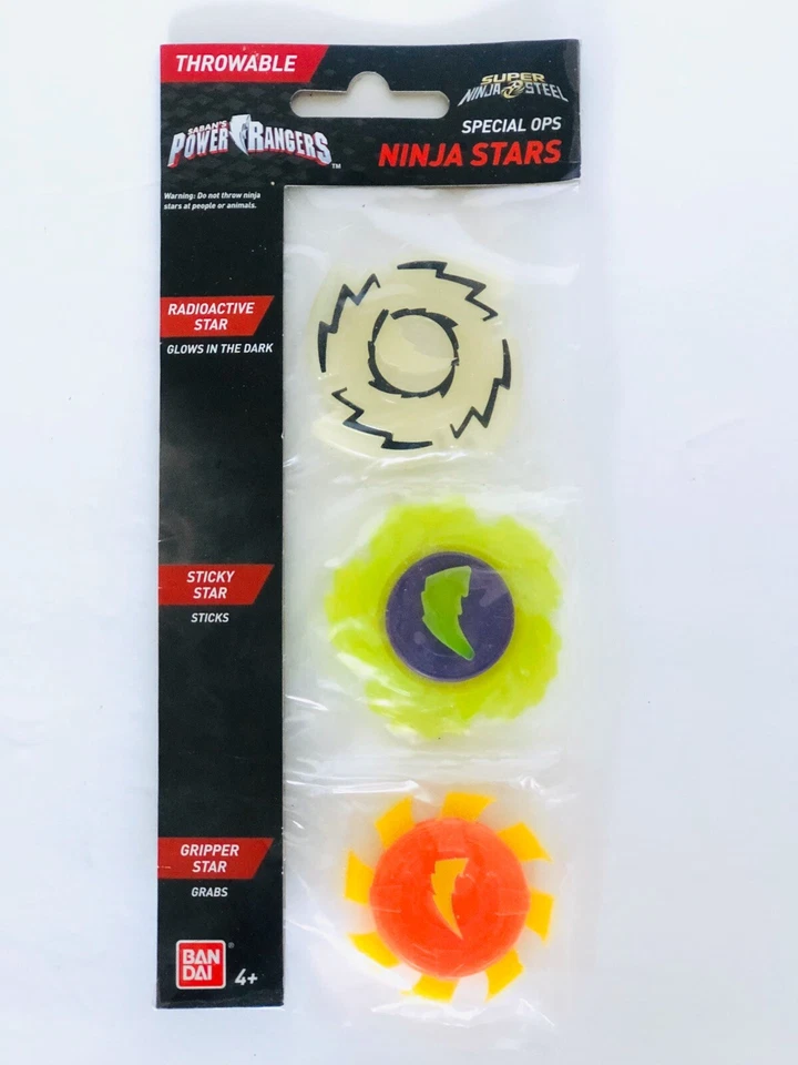 Power Rangers Special Ops Ninja Stars Radioactive Sticky Gripper Bandai 2018
