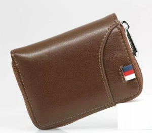 Men’s RFID Blocking Leather Credit Card Holder Wallet 12 Cards Slots Brown - Picture 1 of 6