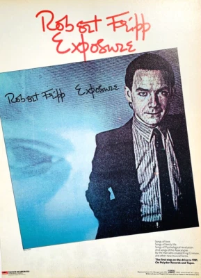 Póster original 1979 Robert Fripp exposición publicitaria King Crimson Foto 1 de 3