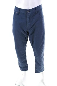 Hudson Mens Cotton Buttoned Zipped Slip-On Straight Leg Pants Blue Size EUR38 - Picture 1 of 5