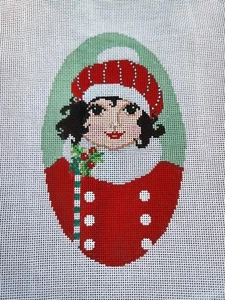 Shelly~Noel Holiday Girl~Needlepoint Canvas - Picture 1 of 4