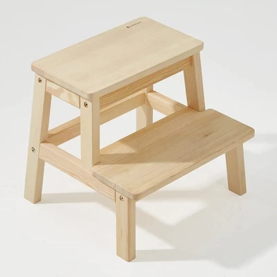 HOUCHICS Solid Wood Step Stool for Adults & Kids, 2-Step, Non-Slip, Multi-Use, 2 - Image 1 of 4