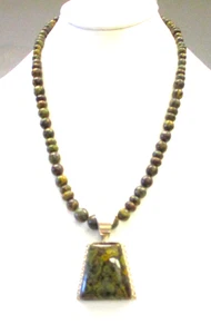 Collar Jay King Plata .925 FLOR CONGALESA CALCITA Colgante 18" Nuevo con Etiquetas - Imagen 1 de 3