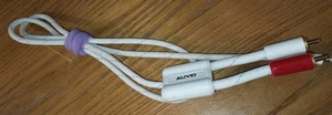 AUVIO 1/8" 3.5 Aux Auxiliary Stereo cable Braided Mesh Cove - WHITE - Picture 1 of 4