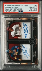 2021 Topps Museum Coll Dual Auto #AS Ronald Acuna Jr / Juan Soto Signed POP 1 - Picture 1 of 4