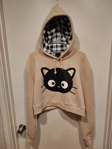 Dumbgood Sanrio Chococat & Friends Puffed Graphic Cropped Hoodie Sz XL Casual  - Picture 1 of 8