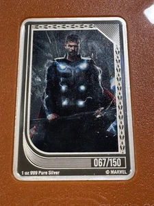 2025 Niue $2 Marvel Infinity Saga Silver Mint Trading Coin Topaz Thor - Picture 1 of 10