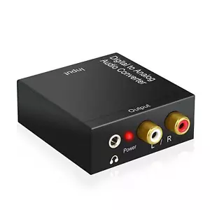 Convertidor Audio Digital Analógico Toslink Rca Cable Óptico Jack Coaxial 5.1 - Imagen 1 de 6