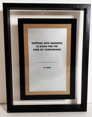 LITOGRAFÍA JENNY HOLZER TRUISM Original Edición Limitada Enmarcada LA LOCURA ES BUENA Foto 1 de 2