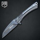 8" Tactical Stonewashed Reverse Tanto Spring Assisted Open Folding Pocket Knife