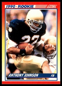 1990 Score Anthony Johnson Rookie Indianapolis Colts #624