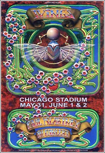 PAUL McCARTNEY & WINGS Chicago Stadium 1976 Concert Poster The Beatles - Picture 1 of 1