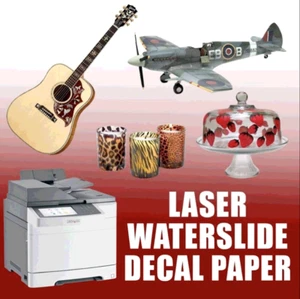 Waterslide Decal Paper White For Laser Printer 8.5" x 11" 10 sheets #1 - Picture 1 of 2
