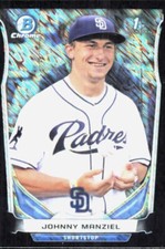2014 Bowman Chrome Mini Black Shimmer Refractor Johnny Manziel #275 Padres