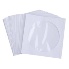 10/50PCS CD DVD Disc Paper Sleeves Envelopes Storage Clear Window Case Flap