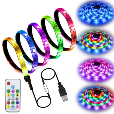 5m RGB LED Streifen WS2812B WS2811 IC TV Zurück Beleuchtung Kit USB Pixel Licht - Bild 1 von 4