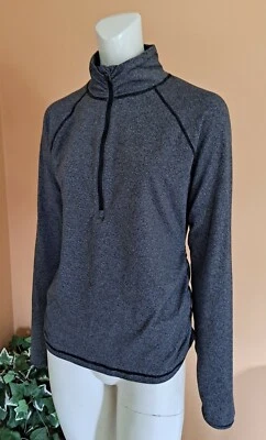 Sudadera Pullover Deportiva Lucy 1/2 Cremallera Correr Top Para Mujer Talla L Carbón Foto 1 de 4