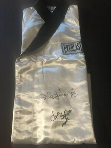 Leon Spinks & Michael Spinks Autographed Boxing Robe - Schwartz - Picture 1 of 5