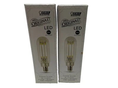 2-Feit Electric acre T8 E12 (Candelabra) LED Bulb Soft White 40 Watt Equivalence - Image 1 of 3