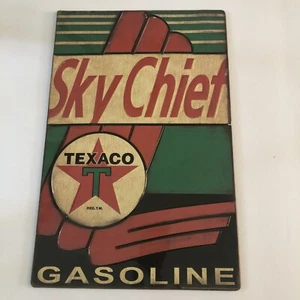 Texaco Sky Chief Metal Tin Ad Sign Gas Station, Shop - Picture 1 of 7