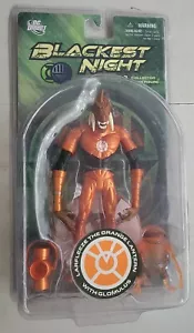 NEW DC DIRECT BLACKEST NIGHT LARFLEEZE AVARICE ORANGE LANTERN ACTION FIGURE! G29 - Picture 1 of 2