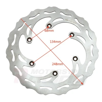 Rotor de disco de freno delantero 250 mm para Yamaha YZ125 YZ250 2001-2016 YZ250F YZ450F Foto 1 de 4