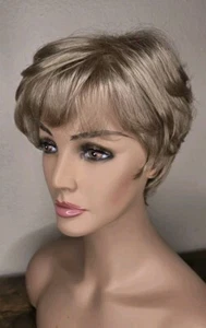 Vintage Tony Of Beverly Short Blond Layered Wig Monoacrylic - Picture 1 of 8