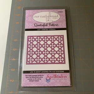 Spellbinders Our Daily Bread Designs Quatrefoil Pattern CSBD30 Metal Die Emboss - Picture 1 of 2