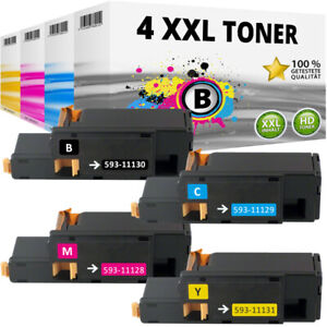 4x XXL Toner per Dell V53F6 7C6F7 V3W4C C1660W Dwgcp Cartuccia Set New