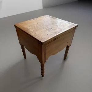 Antique French Pine Commode Table - Picture 1 of 11
