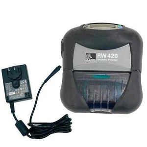 Zebra RW 420 -Mobile 4" Printer BLUETOOTH USB + BATTERY - Picture 1 of 7