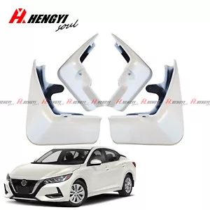 4X White Fresh Powder Mud Flap Splash Guard Protect For Nissan Sentra 2020-2024 - Picture 1 of 4