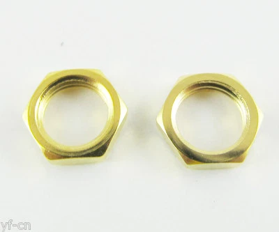 100pcs Standard SMA Screw Nut 6.35mm 1/4 - 36UNS-2B Gold Plated - Image 1 of 2
