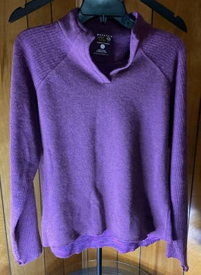 Camisa pulóver Mountain Hardware para mujer púrpura rosa mezcla de lana capa base grande Foto 1 de 4