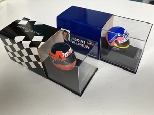 Minichamps Gilles Villeneuve FERRARI & Jacques Villeneuve WILLIAMS 1/8 Helmets - Picture 1 of 7